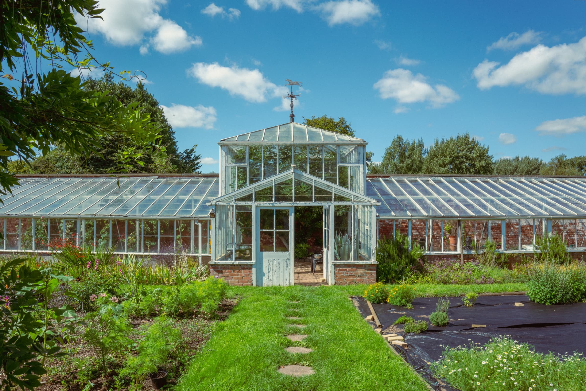 Victorian greenhouse, Somerleaze House kitchen garden